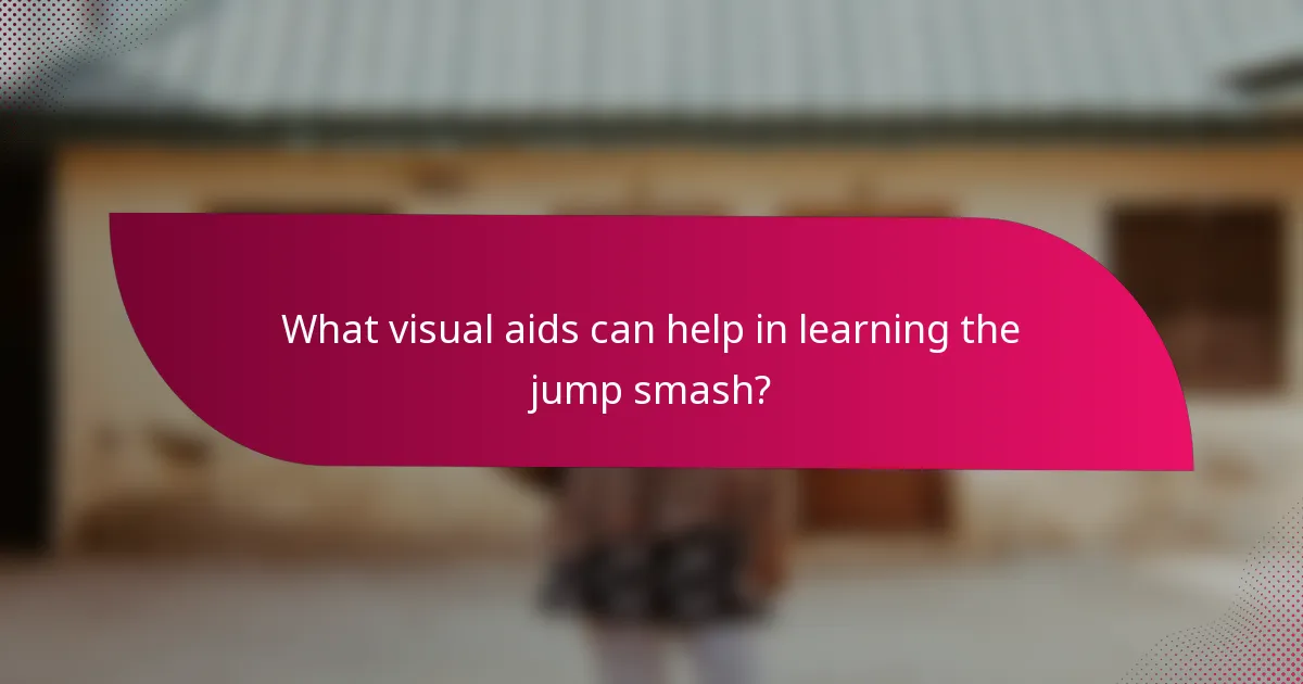 What visual aids can help in learning the jump smash?